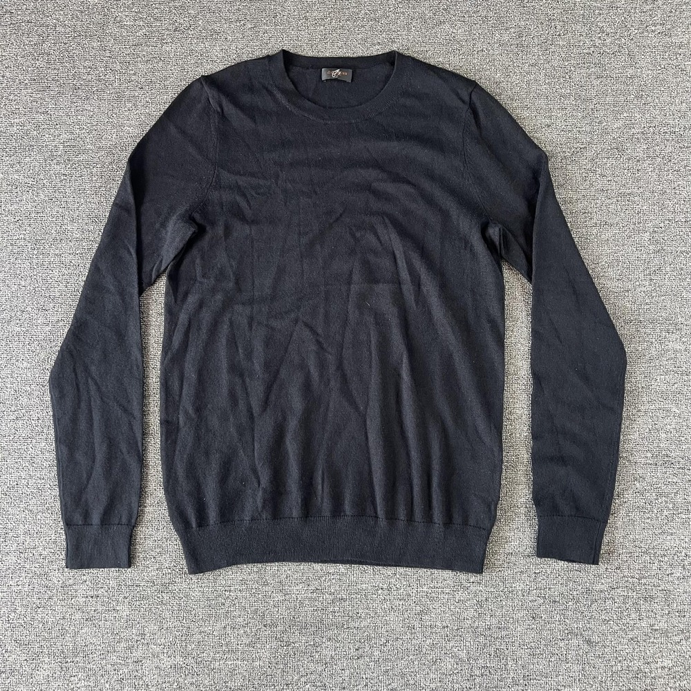 Coach Sweater Womens One Size Black Cotton Cashmere Crew Knit Pullover Top